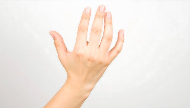 A light-skinned hand with five fingers extended.