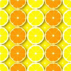 Obraz premium vibrant citrus slices pattern perfect for summer designs