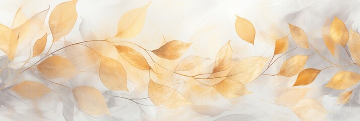 Light background with yellow leaves