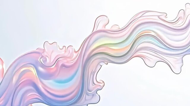 Amidst ampere glittering whiteness background, lively flowing speck stretch ilk submerged ocean windflower undulate rhythmically, with stretch tendril morph and soaring gracefully, mull