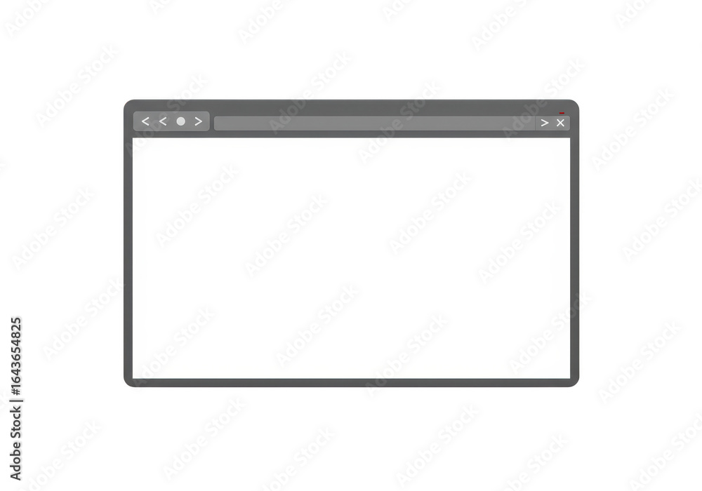 Poster blank browser window interface isolated on transparent background