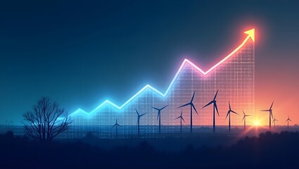 Dynamic Growth of Renewable Energy with Wind Turbines and Graph