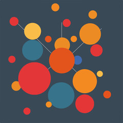 art of interconnected colorful circles