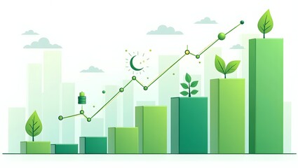 Growth Chart with Green Elements and Nature Inspired Design