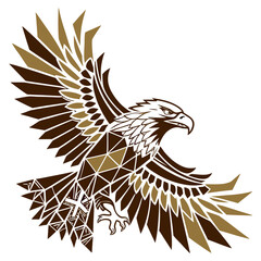 Polygonal Eagle Stylized Vector Design