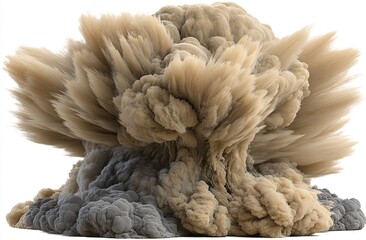 A beige and gray abstract explosion