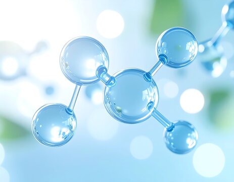 Abstract science image of molecules - Powered by Adobe