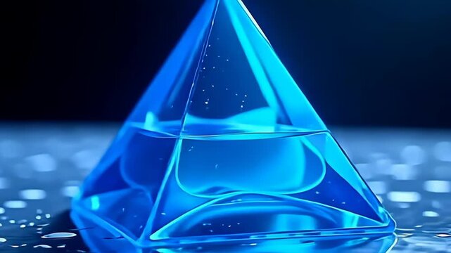 suppose ampere active pyramid-shaped speck orbit done it possess mirror layers, feature ampere mint blend from recondite anil to radiant cyan, throb softly equally it splay framing ampere