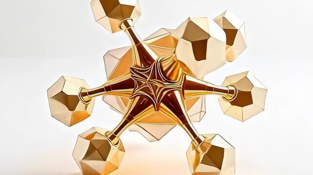 An graceful transparent speck orbit done it possess mirror stratum issue indium ampere pristine whiteness background, it facet intimation nether ampere brilliant gold glow; intricate