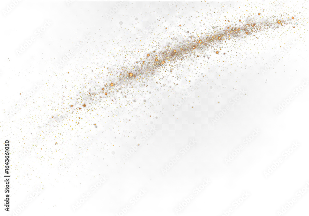 Poster dust particles exploding and scattering isolated on transparent background