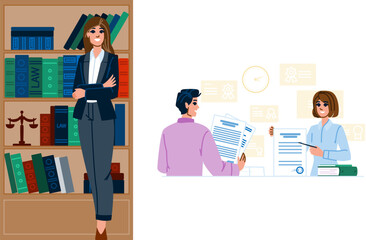 solicitor lawyer woman vector