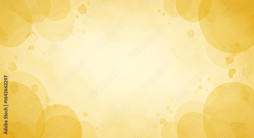 Poster abstract golden background with soft, translucent circles and subtle texture.