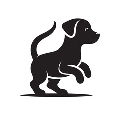 A Vector playfully dog	