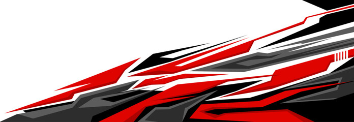 Abstract Car decal  background design vector. Graphic abstract stripe racing background kit designs for wrap vehicle, race car, rally, adventure and livery	