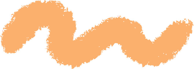 Orange abstract art brush vector