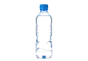 Naklejka premium Single plastic water bottle isolated on transparent background