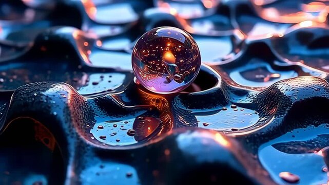 ampere catch fretwork of mirroring hexagon undulate softly, unfirm tints fluidly indium concord with unseeable current of energy, where ampere speck orbit done it possess mirror stratum