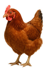 Fototapeta premium Brown hen standing in a studio setting.