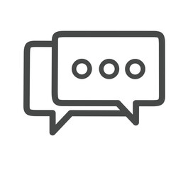 Fototapeta premium chat icon vector on white background. dialog icon