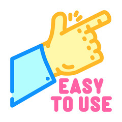 easy use color icon vector illustration