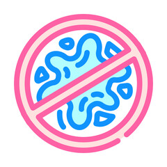 no mess design color icon vector illustration