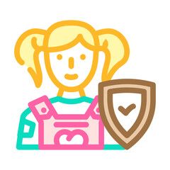 child safe color icon vector illustration