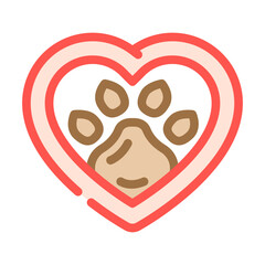 pet friendly color icon vector illustration
