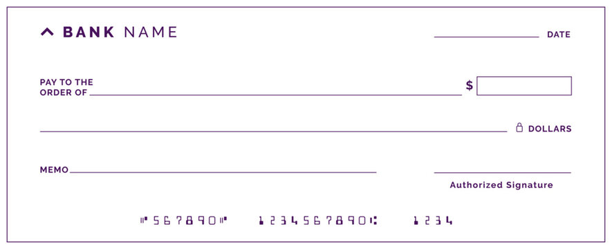 Blank Bank Check Template – Editable Financial Document Design