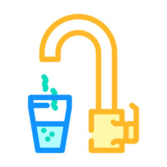tap water bad smell color icon vector illustration