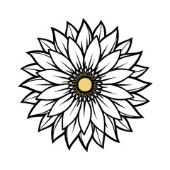 Sunflower vector illustration. sunflower on white background