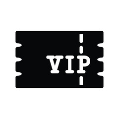 vip coupon solid icon vector design good for web or mobile app