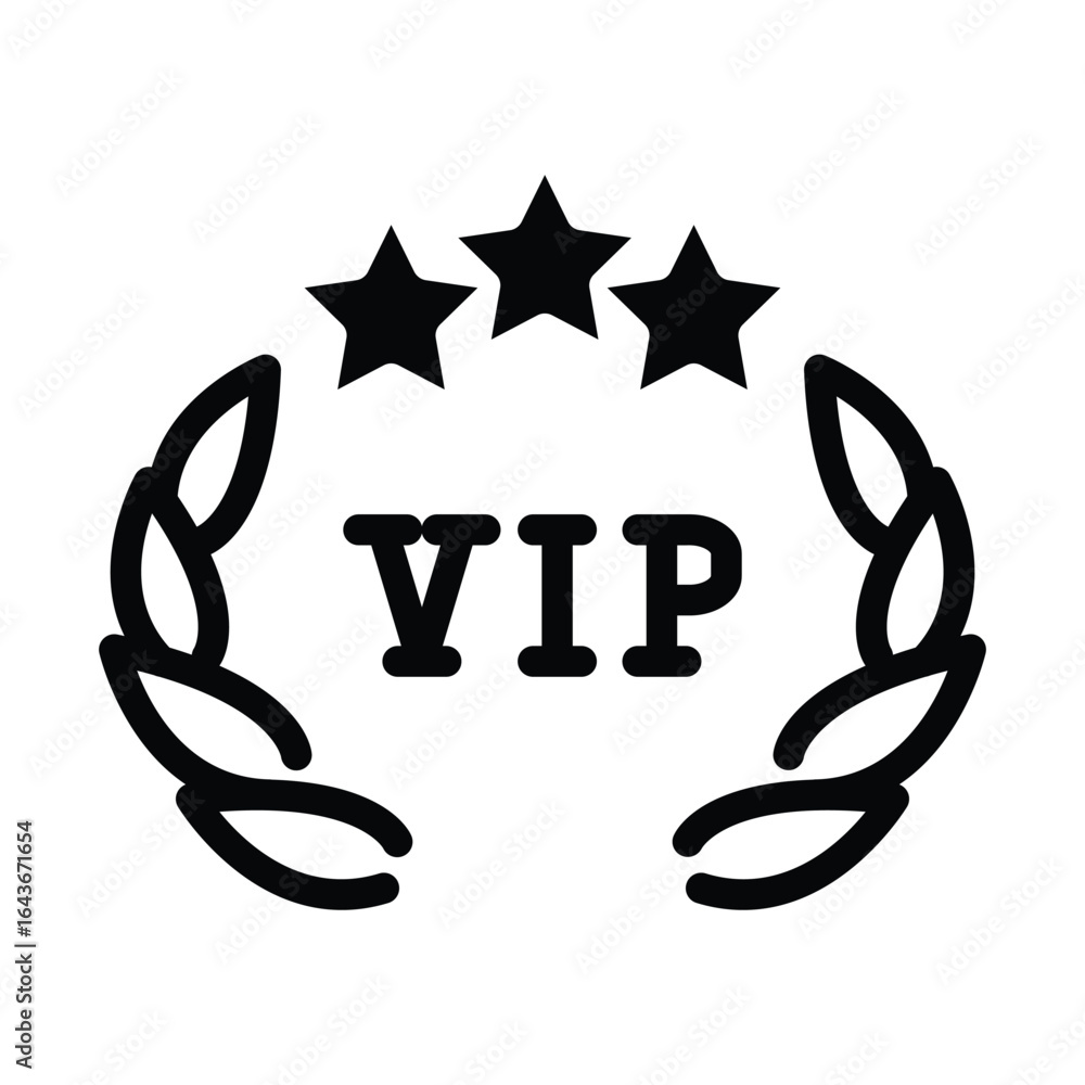 Poster vip solid icon vector design good for web or mobile app