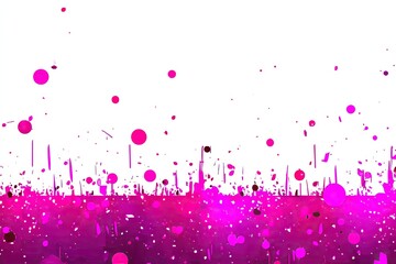 Abstract fuchsia splatter on white background