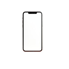 Empty smartphone display against a black background.