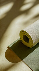 Minimalist Yoga Mat, Wellness Lifestyle Photography Collection &ndash; Calm, Mindful, Natural Light Aesthetic