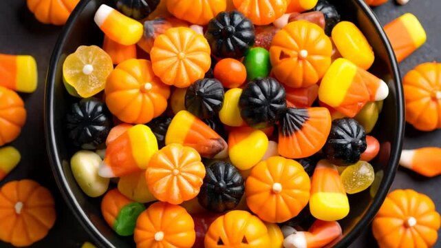 Halloween candy variety bowl
