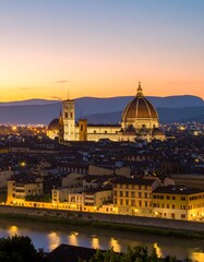Fototapeta premium Florence cityscape at sunset