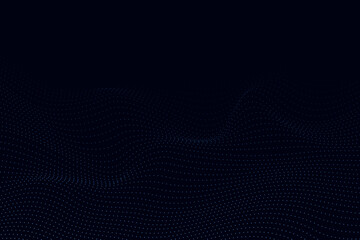 Light blue dotted wave – soft glowing gradient particle flow, abstract futuristic design on...
