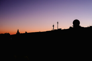 Silhouettes The Wasserkuppe Landmarks Dusk
