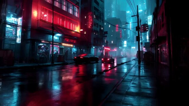cyberpunk 2077 urban night cityscape wallpaper.