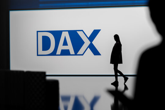 Guilherand-Granges, France - August 12, 2025. Dax index is the German blue-chip stock market index representing 40 major companies trading on the Frankfurt Stock Exchange.