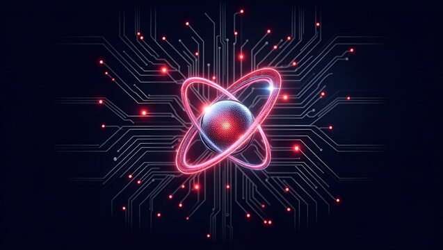 Quantum Atom Interwoven with Electronic Networks