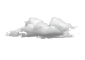Single cloud isolated on transparent background