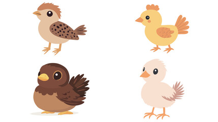 Baby Turkey vector on white background, cute realistic illustration of a small turkey chick, detailed feathers, isolated for graphic design, educational materials, and seasonal projects.