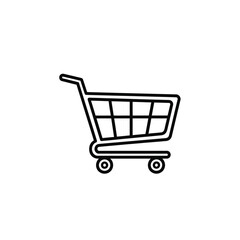 Shopping Cart Icon Simple Line Art Design for Websites and Apps