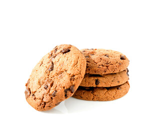 Stack of chocolate chip cookies