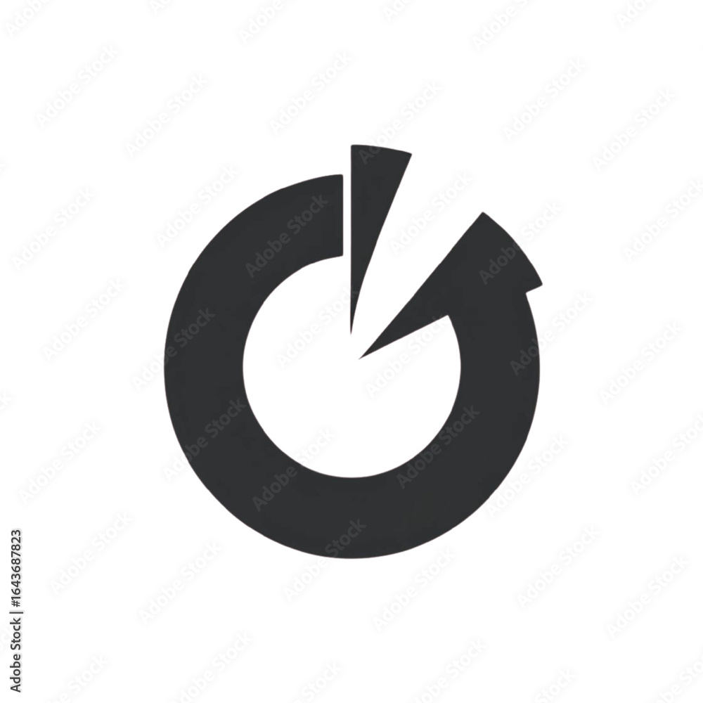 Poster black and white countdown timer clock vector illustration with numbers and arrow design