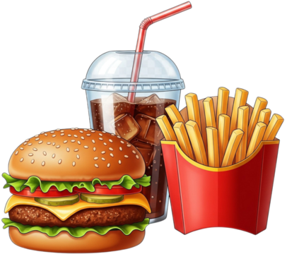 Fast Food Combo Illustration