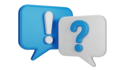 Find answers and solutions with these 3D speech bubbles, perfect for customer service, FAQs, or educational content, creating a modern and engaging user experience