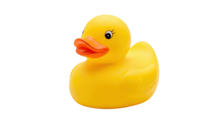 Classic Yellow Rubber Duck Toy bath water cute playful childhood fun squeaky iconic simple clean isolated white background object play